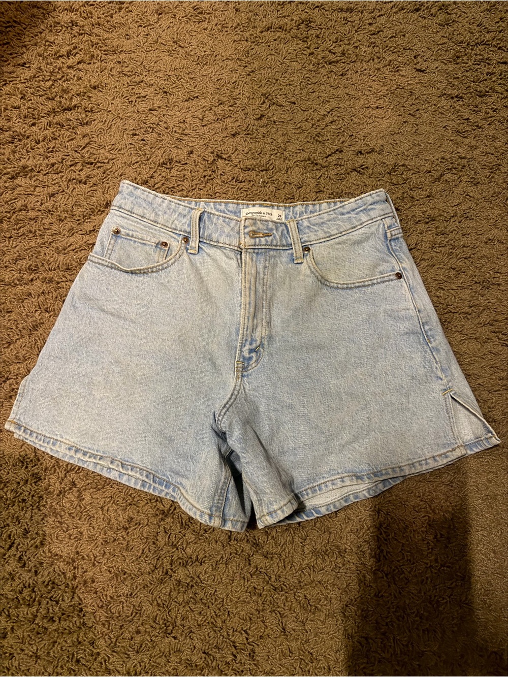 Curve Love Abercrombie Light Wash Denim Women’s Shorts